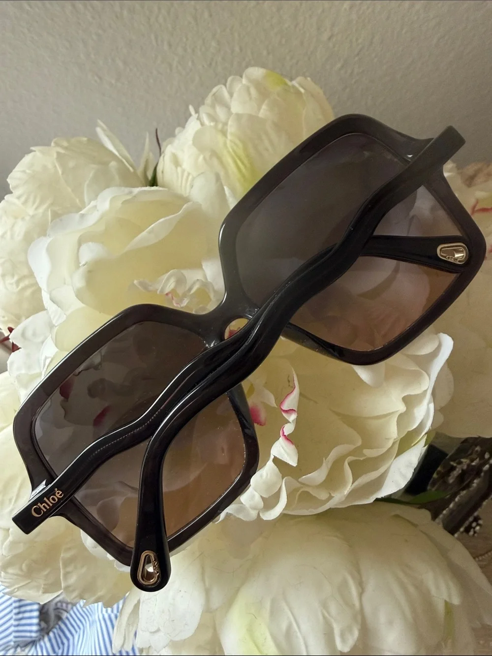 Chloé Oversized Square Sunglasses in Dark Brown Gradient